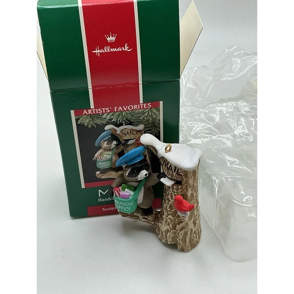 Hallmark Keepsake Ornament 1989 Mail Call Raccoon Delivering Mail 23-278-9102